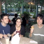 Brian, Jenny and Dave taking time from their precious eating to look at the camera